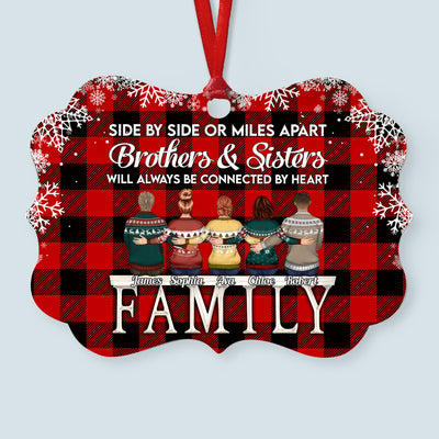 Life Is Better With Bro And Sis - Personalized Alumium Ornament - Christmas Xmas Gift For Sisters, Brothers, Siblings