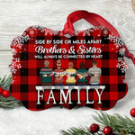 Life Is Better With Bro And Sis - Personalized Alumium Ornament - Christmas Xmas Gift For Sisters, Brothers, Siblings