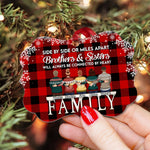 Life Is Better With Bro And Sis - Personalized Alumium Ornament - Christmas Xmas Gift For Sisters, Brothers, Siblings