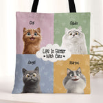 Life Is Better With Cats - Personalized Tote Bag