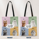 Life Is Better With Cats - Personalized Tote Bag