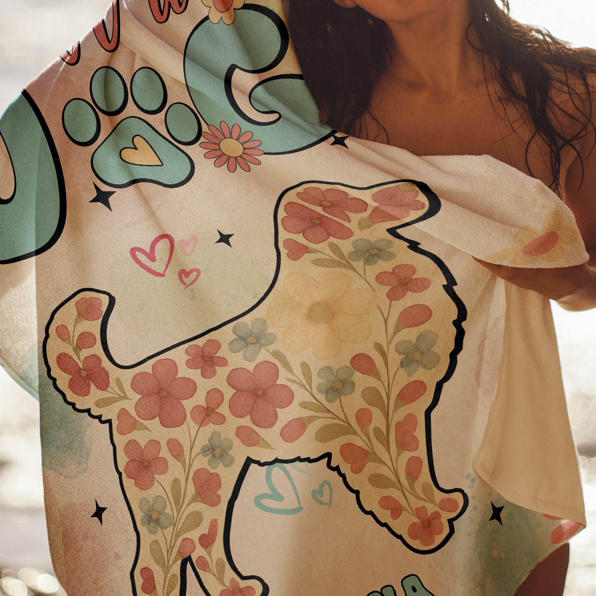 Life Is Better With Dogs - Personalized Quick-Dry Beach Towel