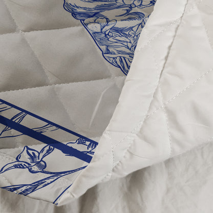 Life Is Better With Dogs Toile De Jouy Chinoiseries French Style - Custom Quilt Set