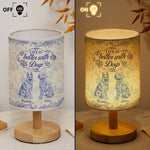 Life Is Better With Dogs Toile De Jouy Custom Breeds - Personalized Fabric Lamp