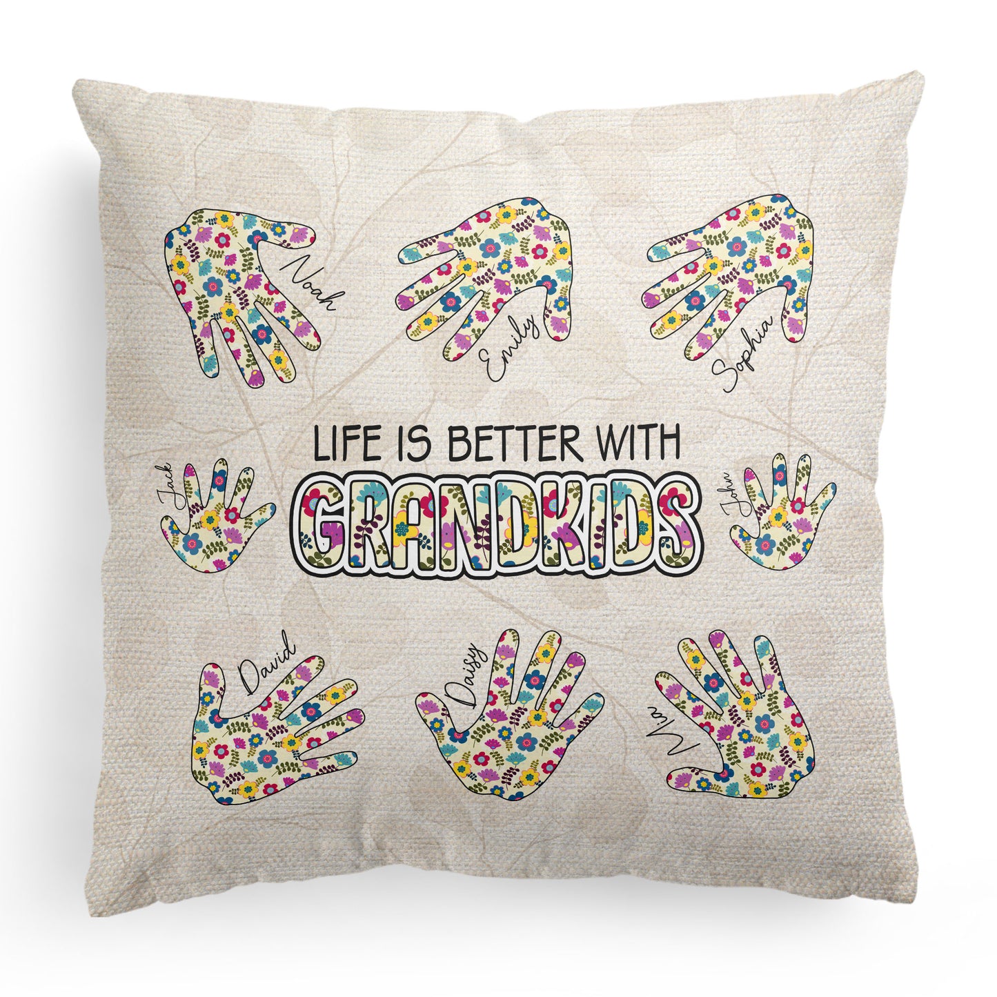 Life Is Better With Grandkids - Personalized Pillow