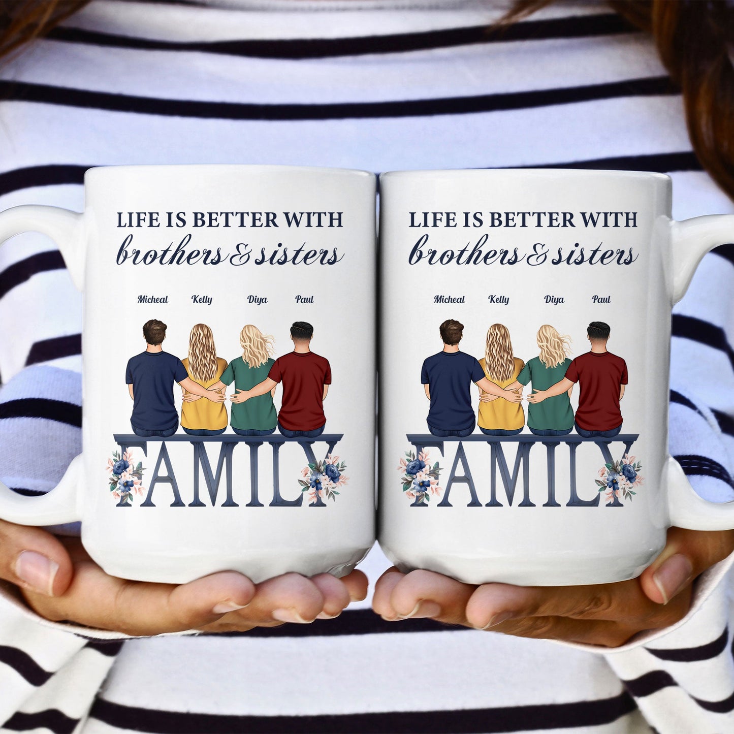 Life Is Better With Siblings - Personalized Mug