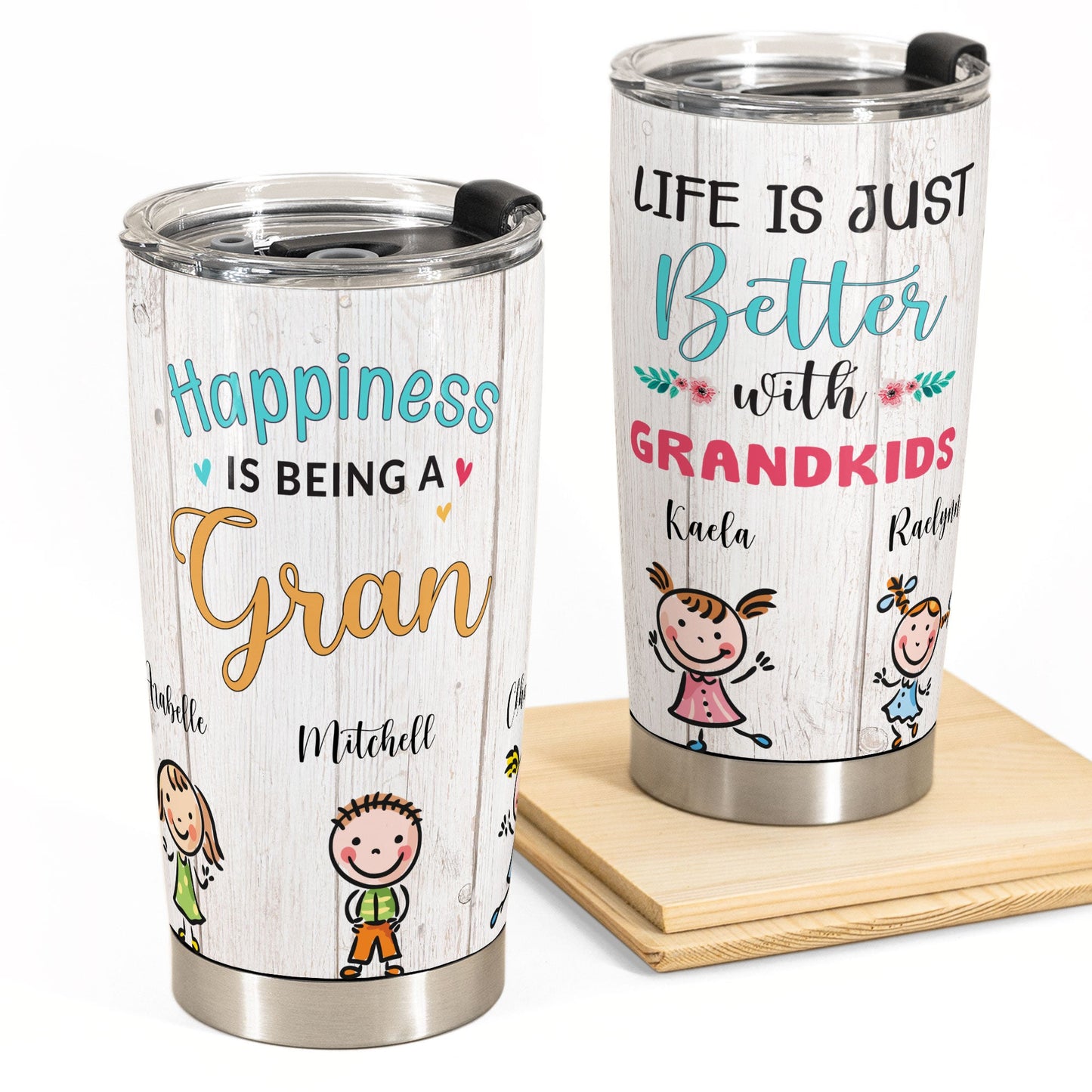 Life Is Just Better With Grandkids - Personalized Tumbler Cup