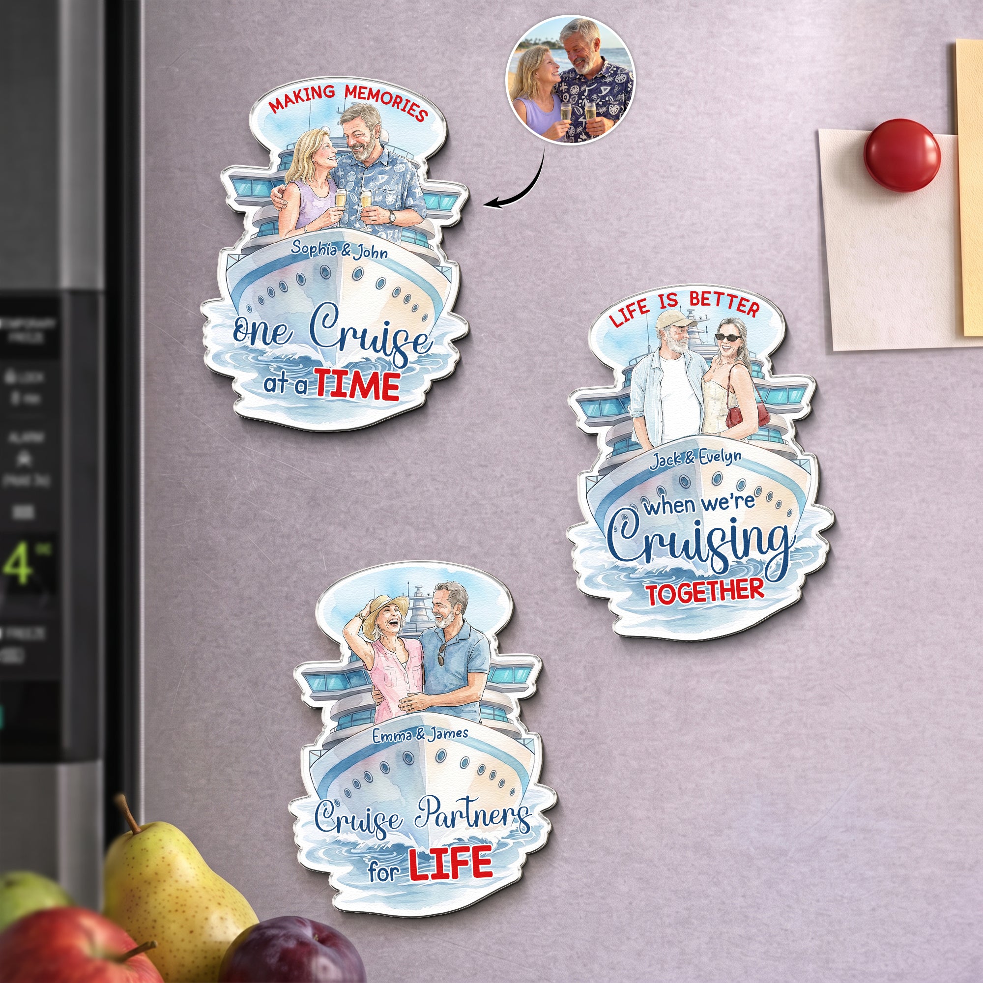 Life-Is-Better-When-We’re-Cruising-Together-Custom-Photo-Watecolor-Personalized-Magnet-1
