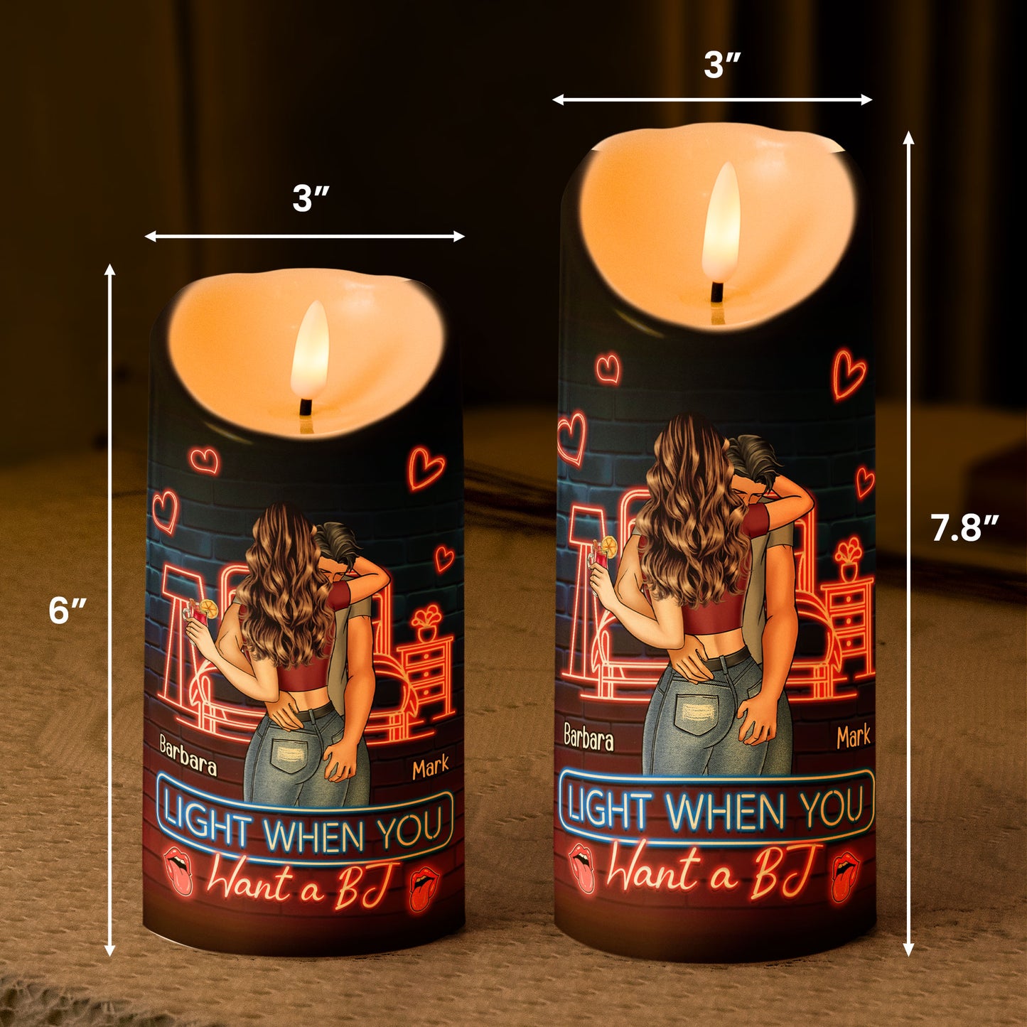 Light Me When You Want A - Personalized LED Candle