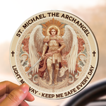Light My Way - Keep Me Safe Every Day Christian Gift - Personalized Wooden Car Visor Clip