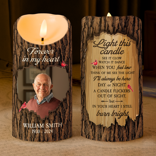 Light This Candle See It Glow - Personalized Photo LED Candle