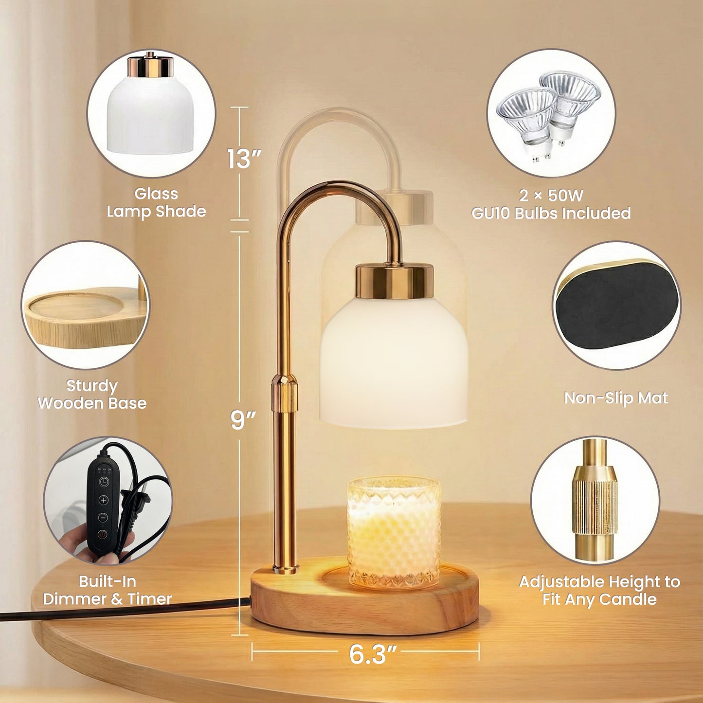 Light This Up And Know I'm Here Memorial Gift - Personalized Photo Candle Warmer