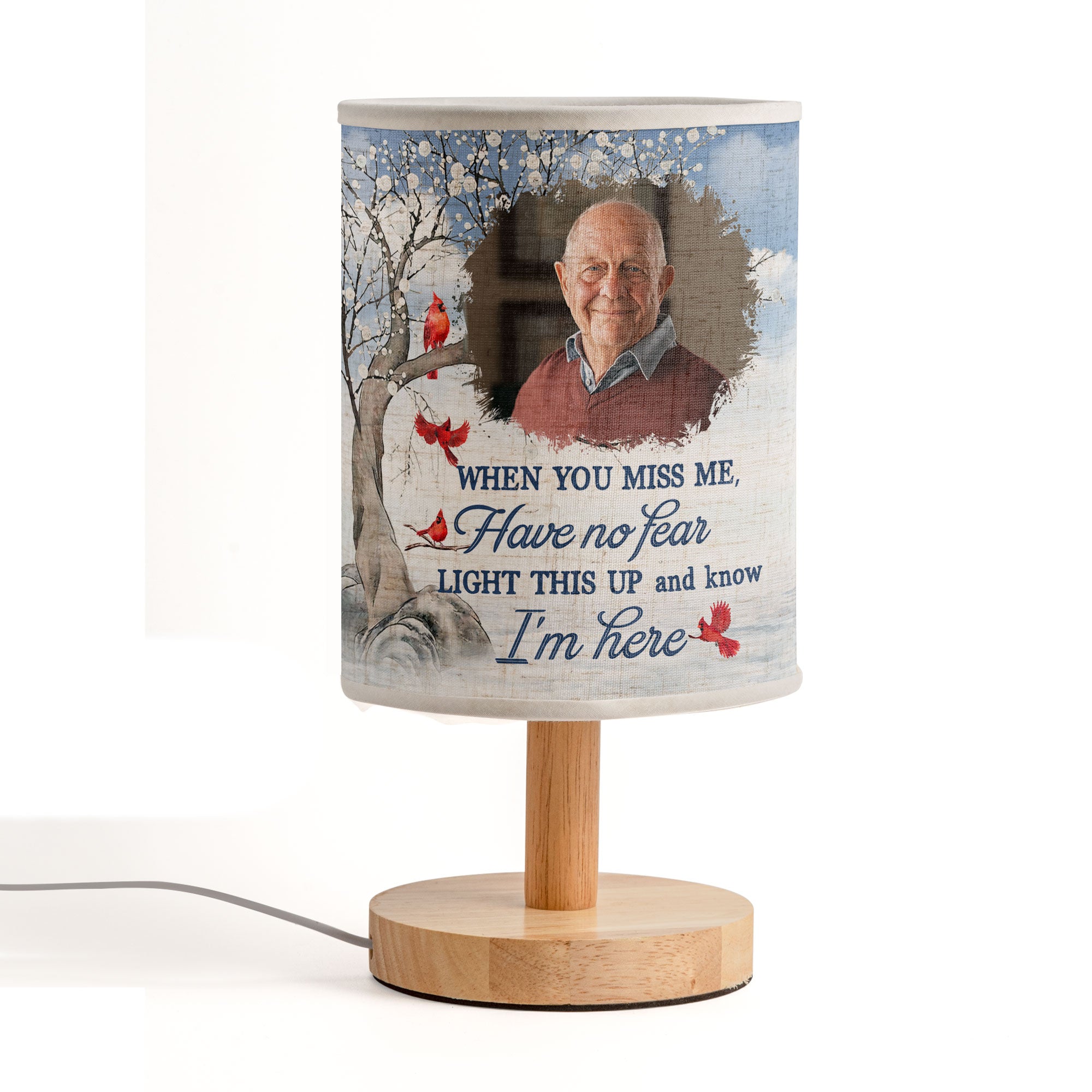 Light This Up I'm Always With You - Personalized Photo Fabric Lamp
