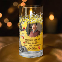 Light This Up & Know I'm Here Memorial Gift - Personalized Photo LED Candle Light