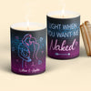 Light When You Want Me Naked Couples - Personalized Scented Candle With Wooden Lid