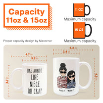 Like Auntie Like Niece Oh Crap - Personalized Mug - Christmas & Birthday Gift For Auntie, Niece