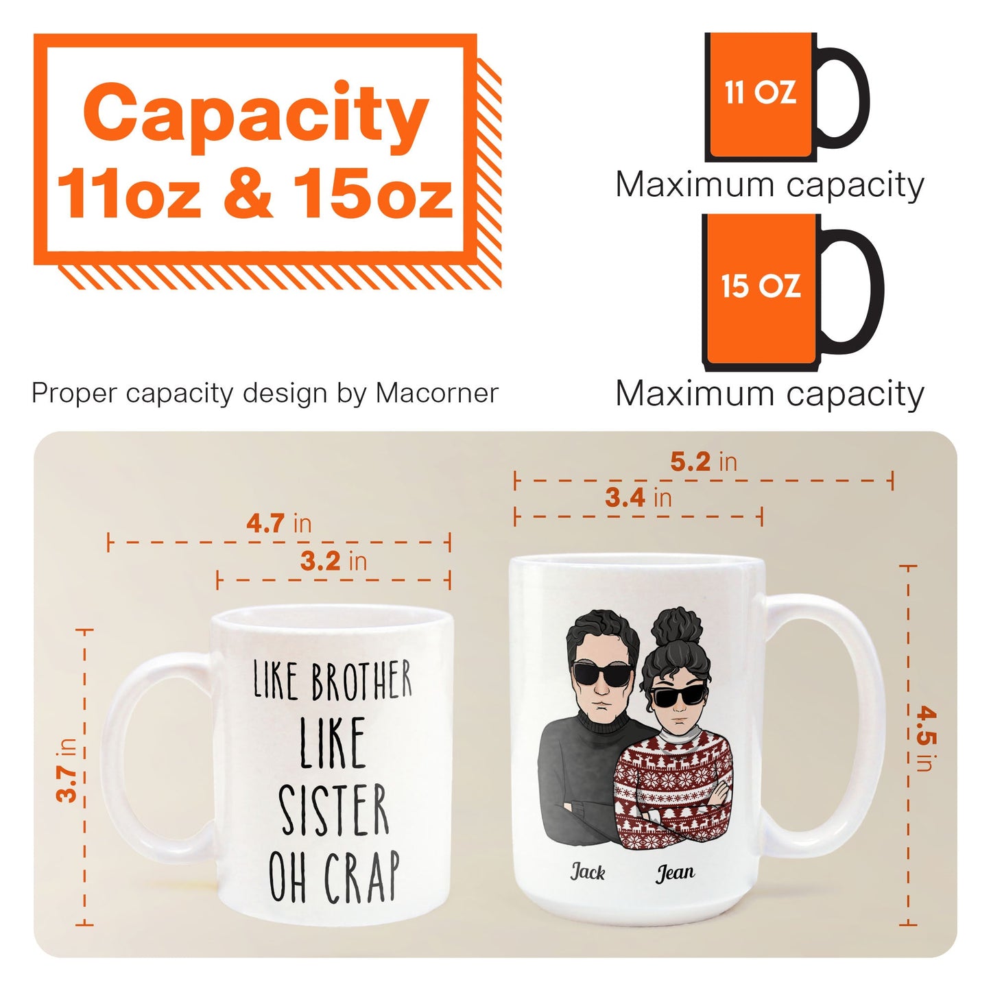 Like Brother Like Sister Oh Crap - Personalized Mug