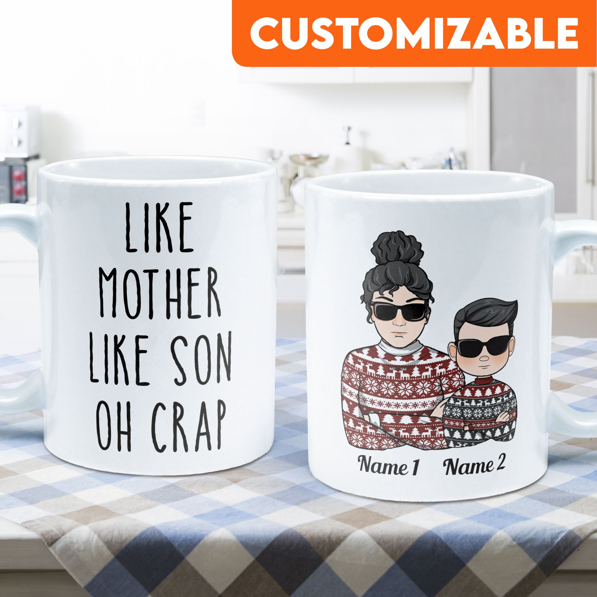 Like Mother Like Son Oh Crap - Personalized Mug