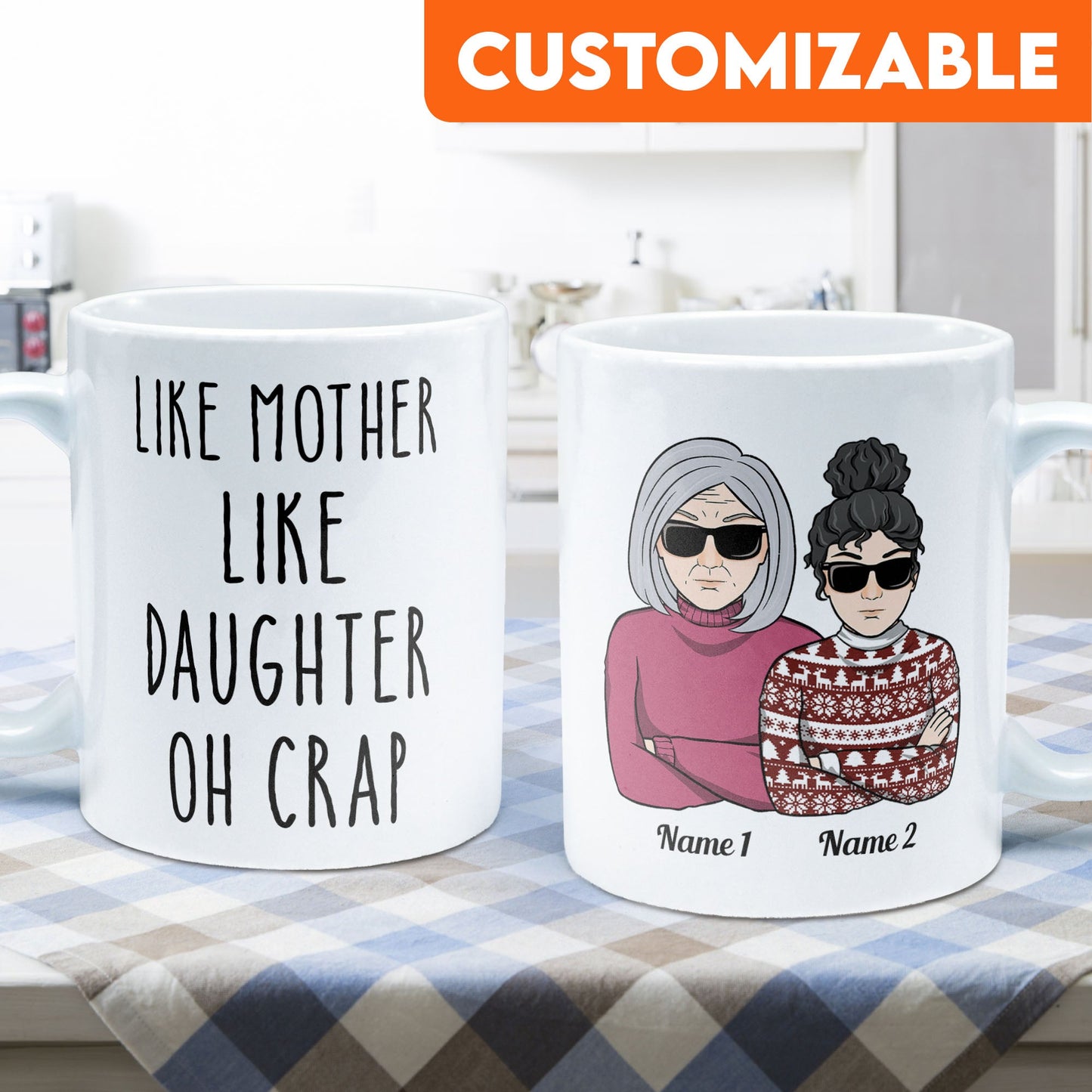 Like Mother Like Daughter Oh Crap - Personalized Mug