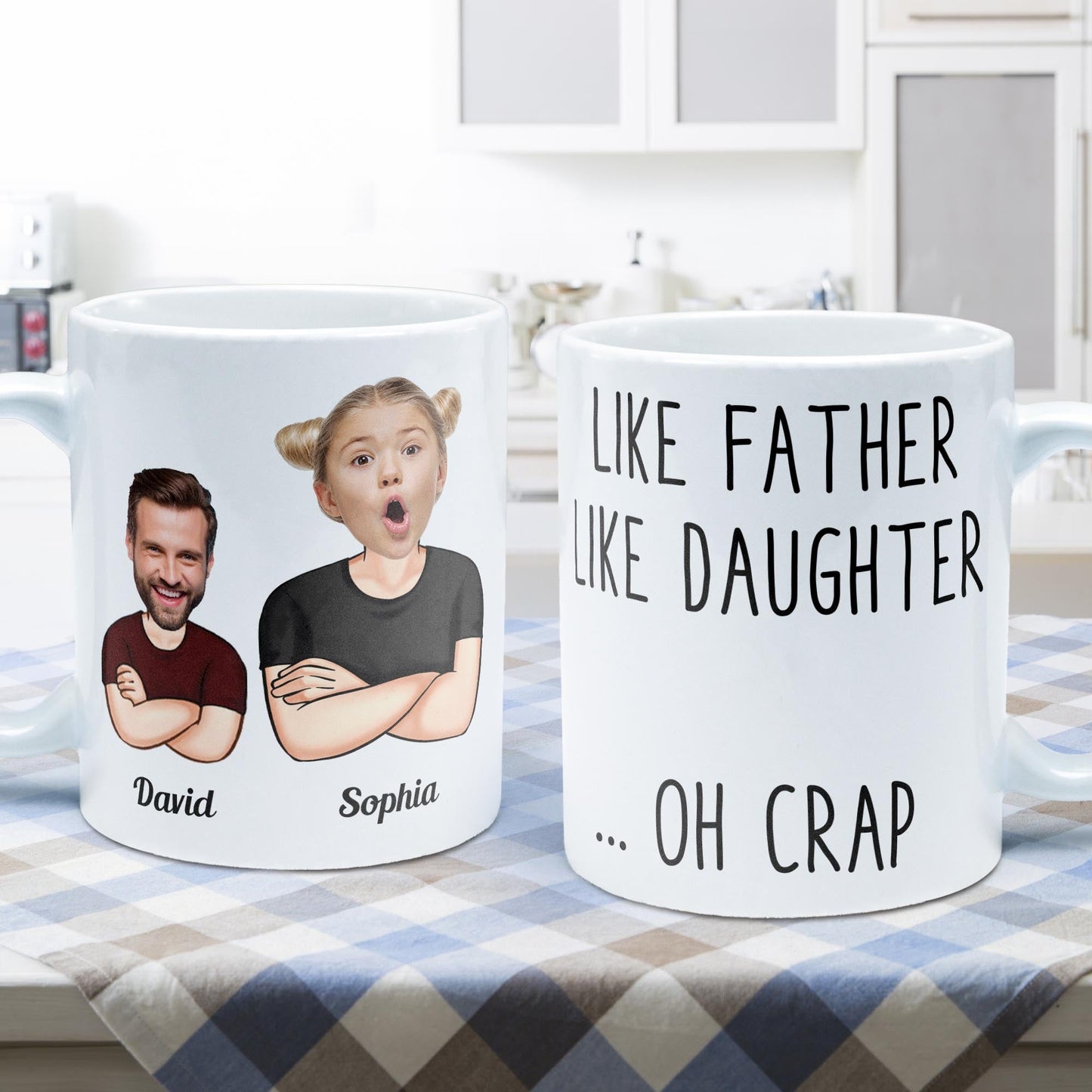 Like Father Like Daughter - Personalized Photo Mug