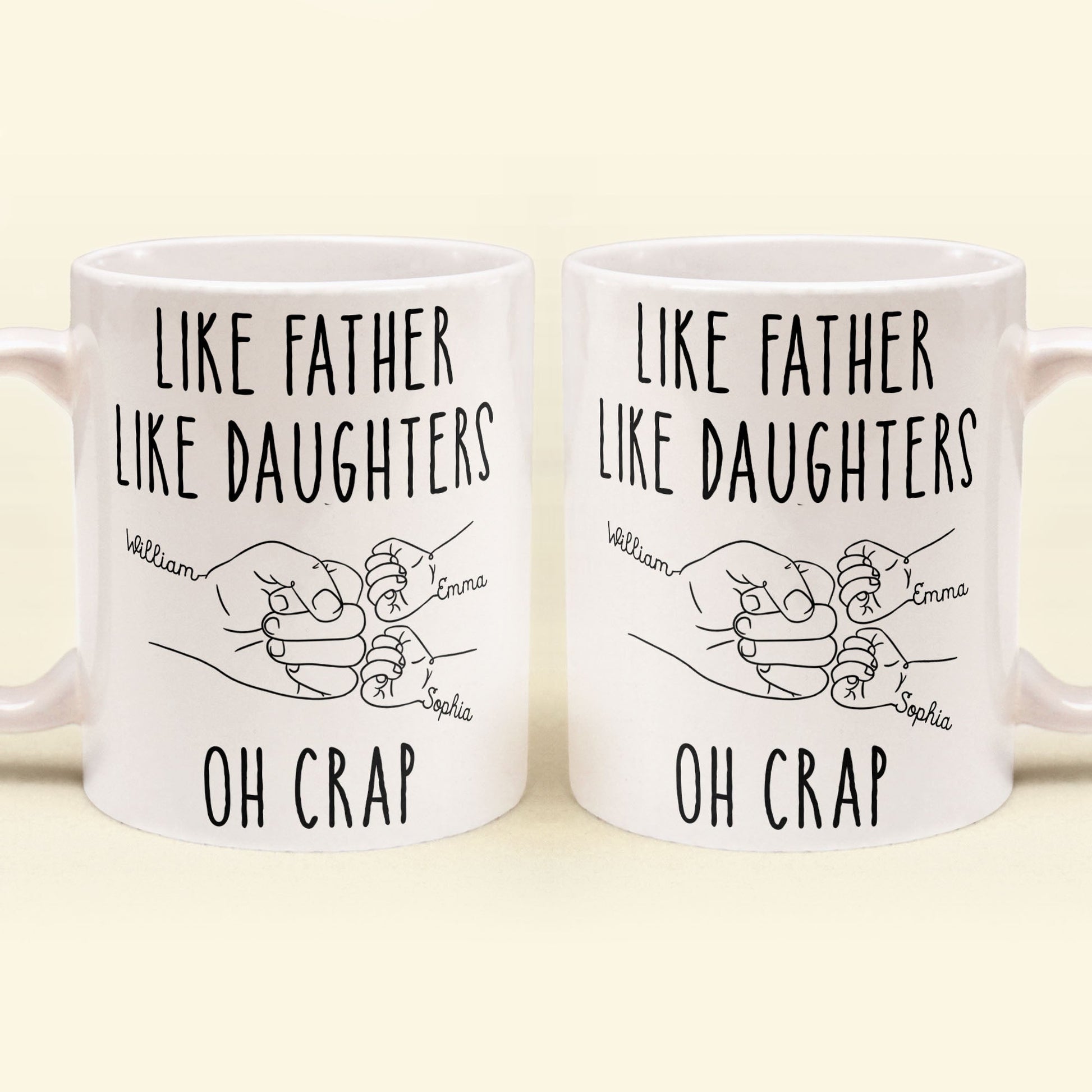 Like Father Like Daughter Oh Crap - Personalized Mug – Macorner