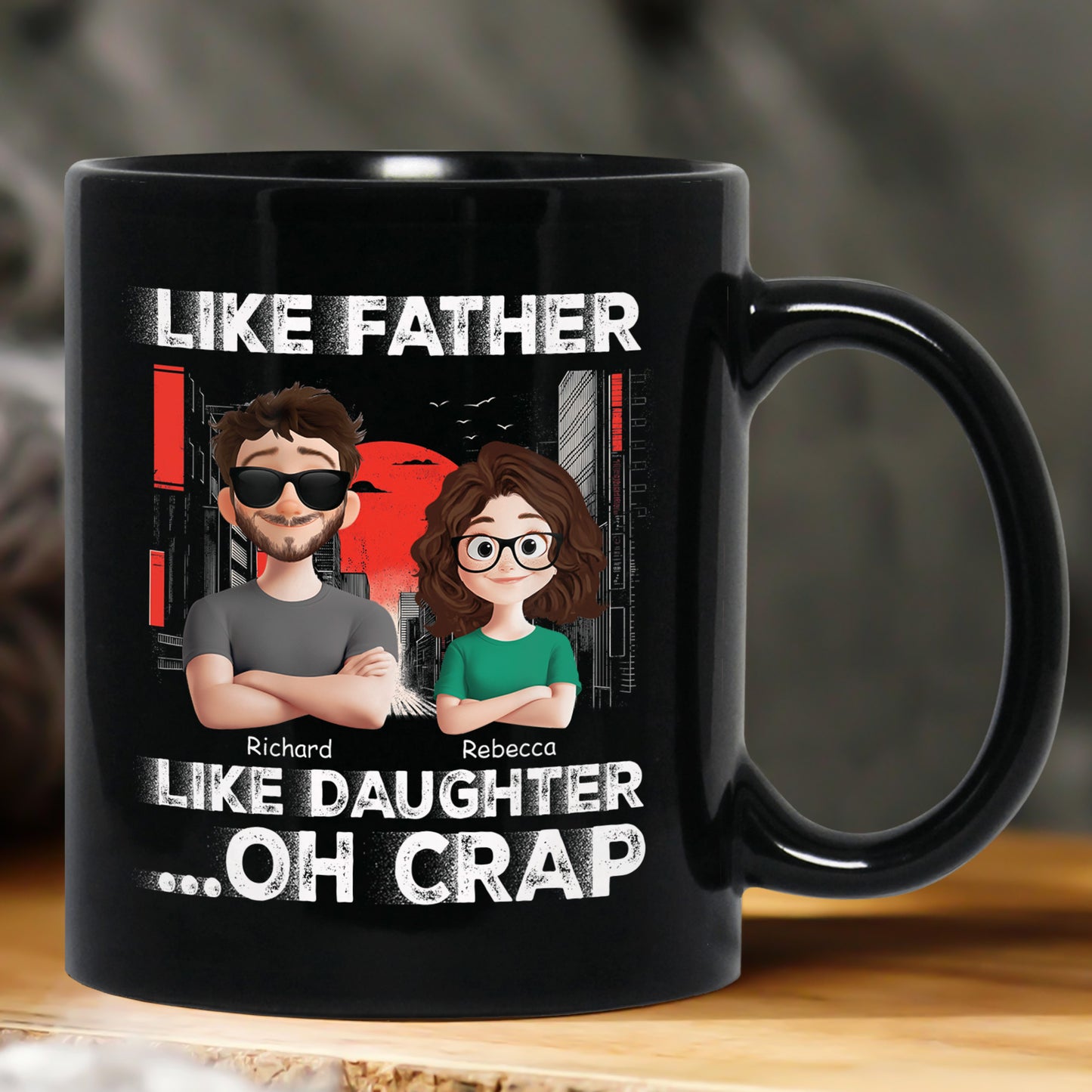 Like Father Like Daughter, Son, Children Oh Crap - Personalized Mug