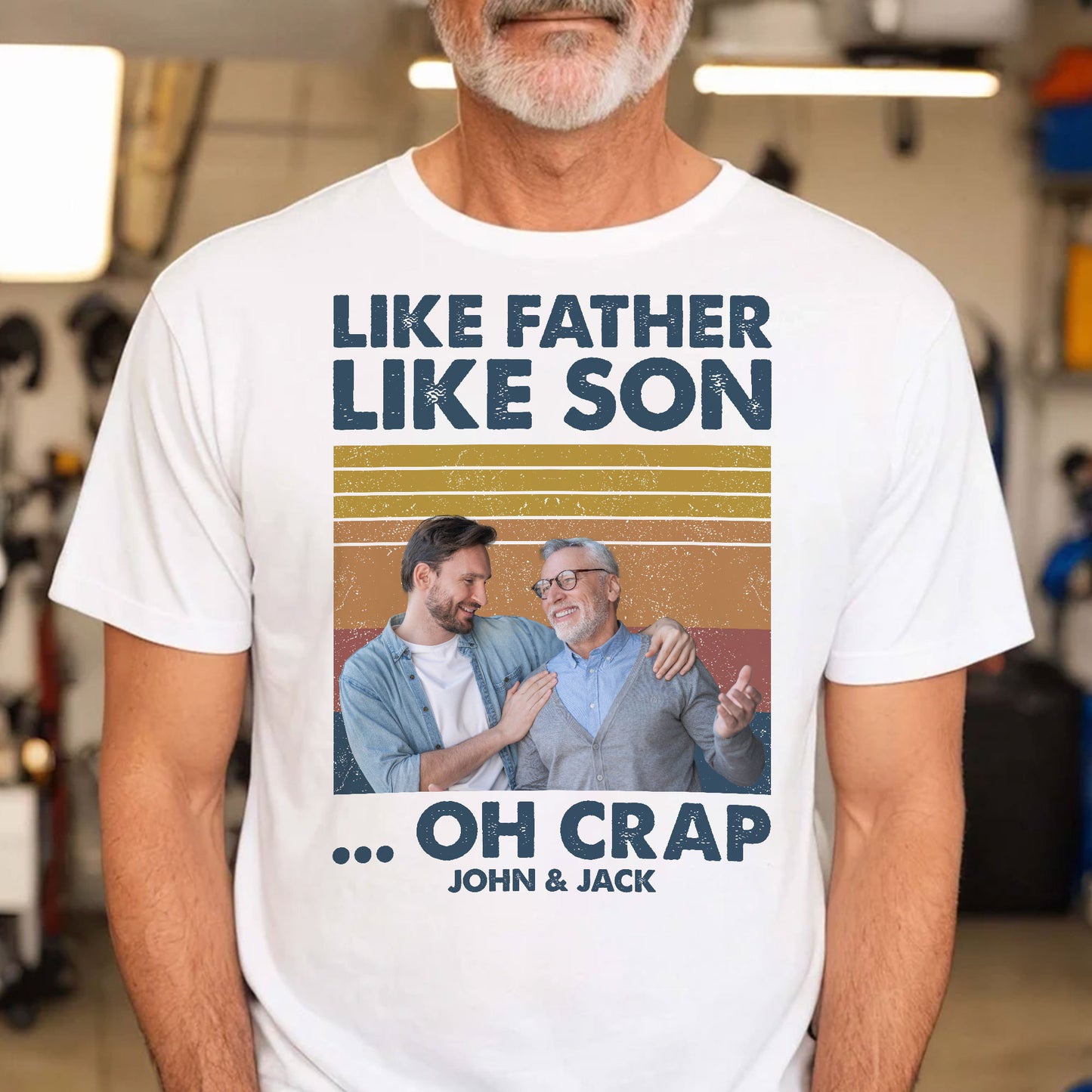 Like Father Like Son - Personalized Photo Shirt