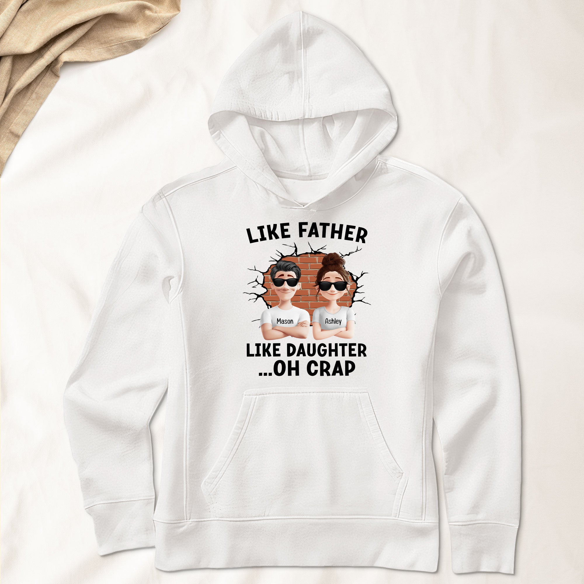 Like Father, Like Daughter ...Oh Crap - Comic Version - Personalized Shirt