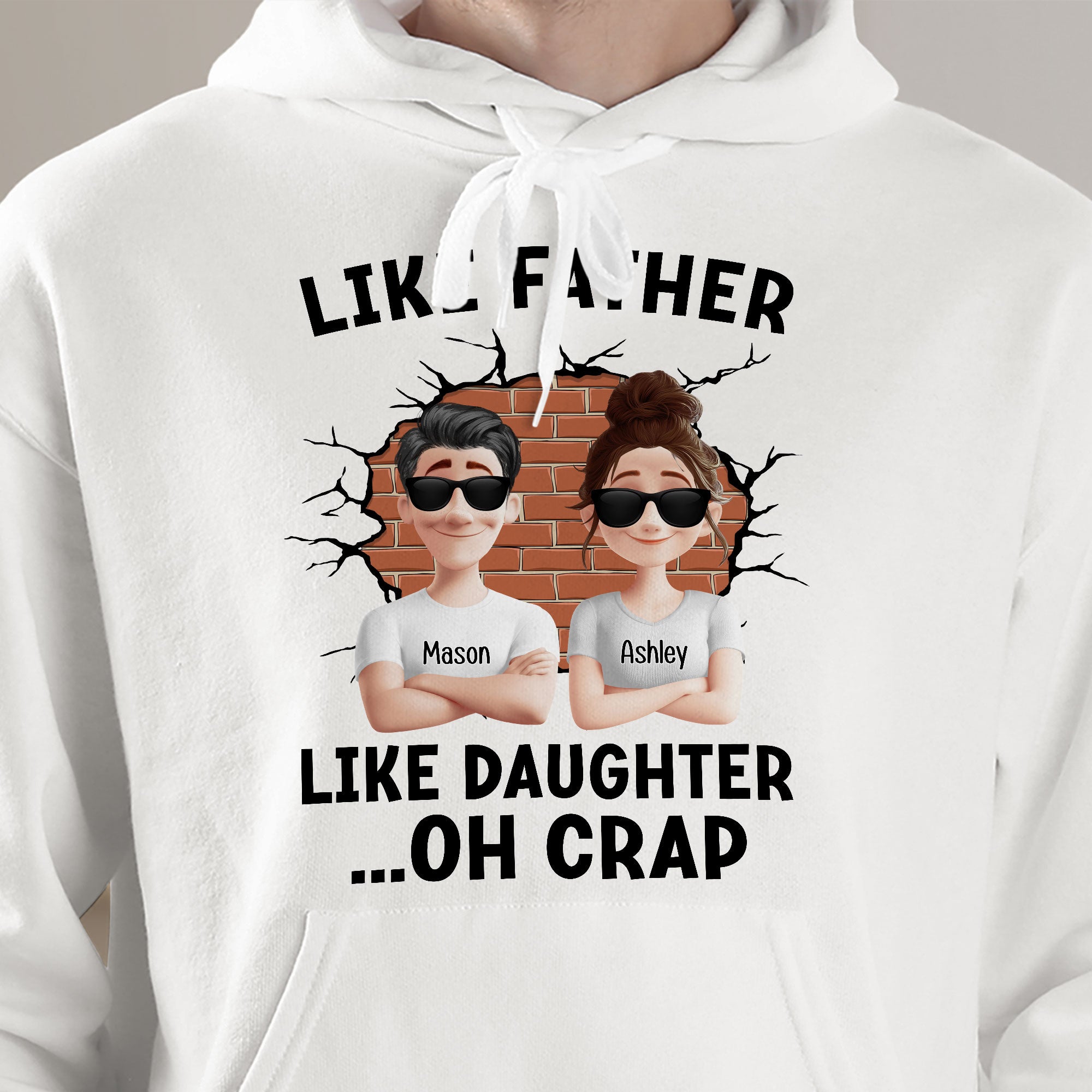 Like Father, Like Daughter ...Oh Crap - Comic Version - Personalized Shirt