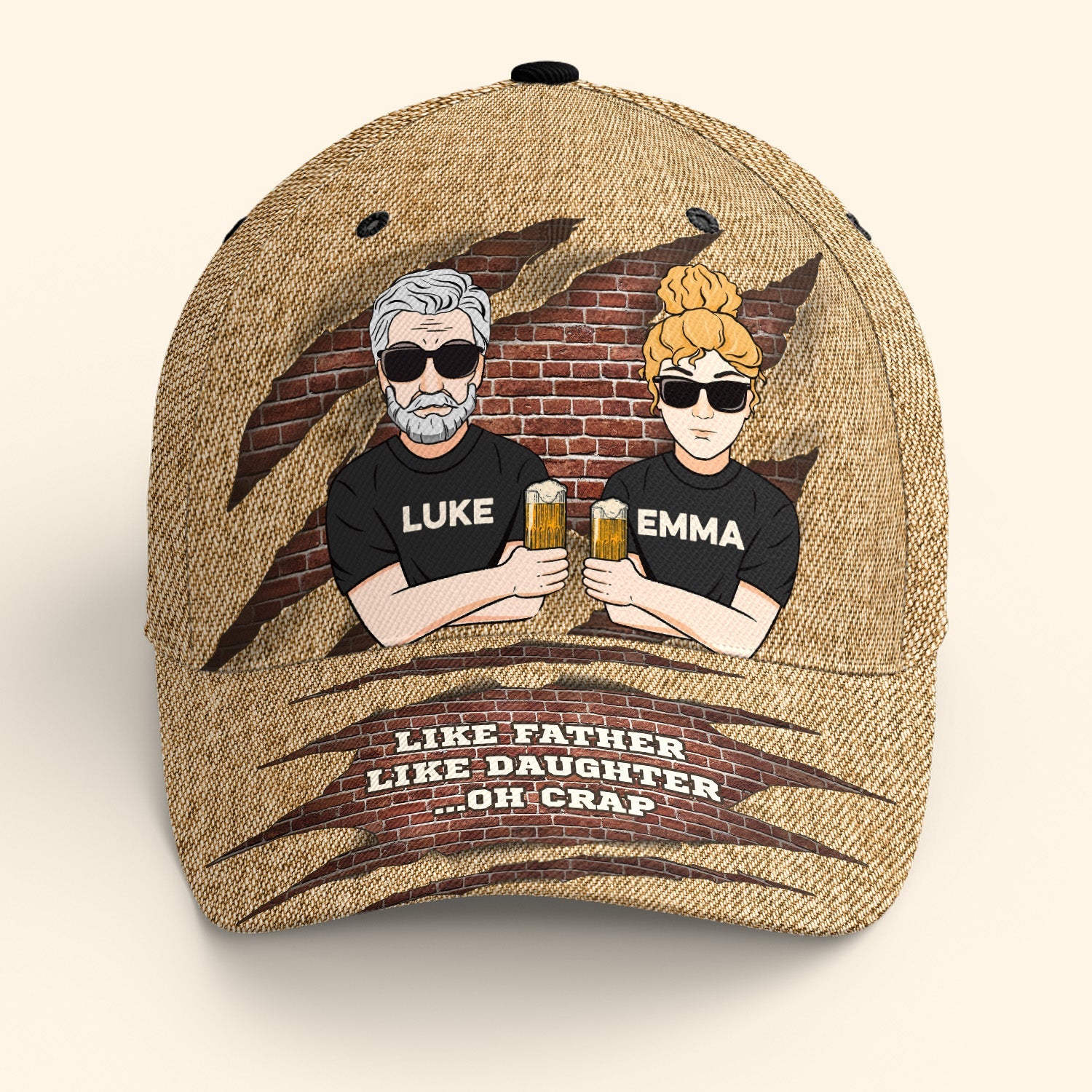 Like Father, Like Daughter ...Oh Crap - Personalized Classic Cap – Macorner