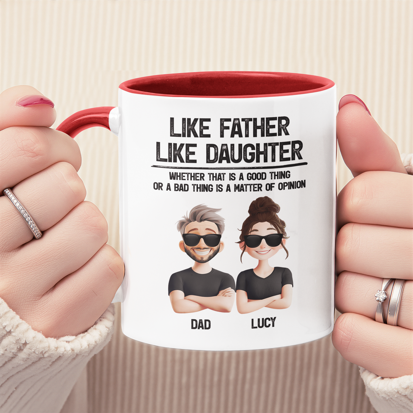 Father's Day Gifts, Like Father, Like Daughter A Good Thing Or A Bad Thing Funny Gifts - Personalized Mug