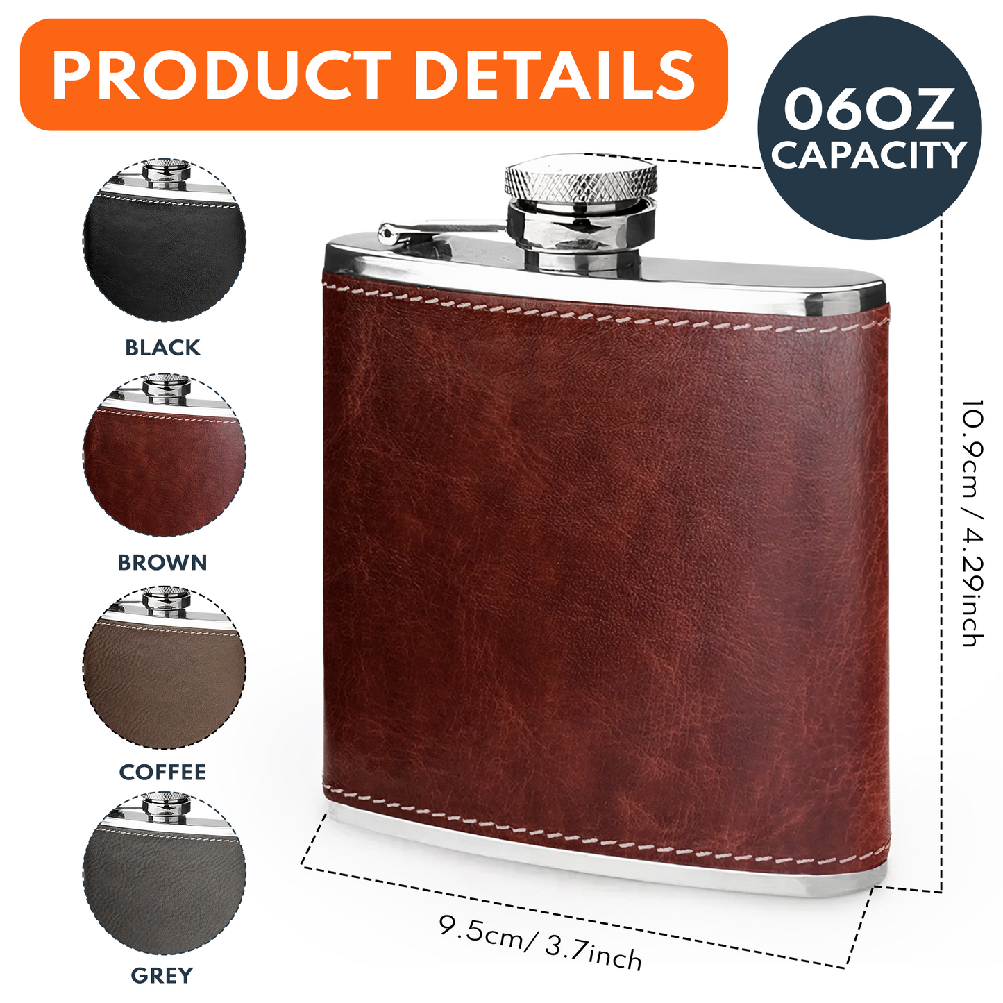 Like Father, Like Daughter...Oh Crap - Personalized Leather Flask