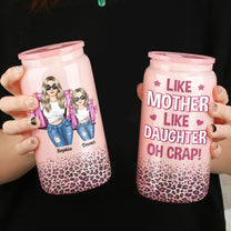 Like Mother Like Daughter - Personalized Shimmer Glass Can