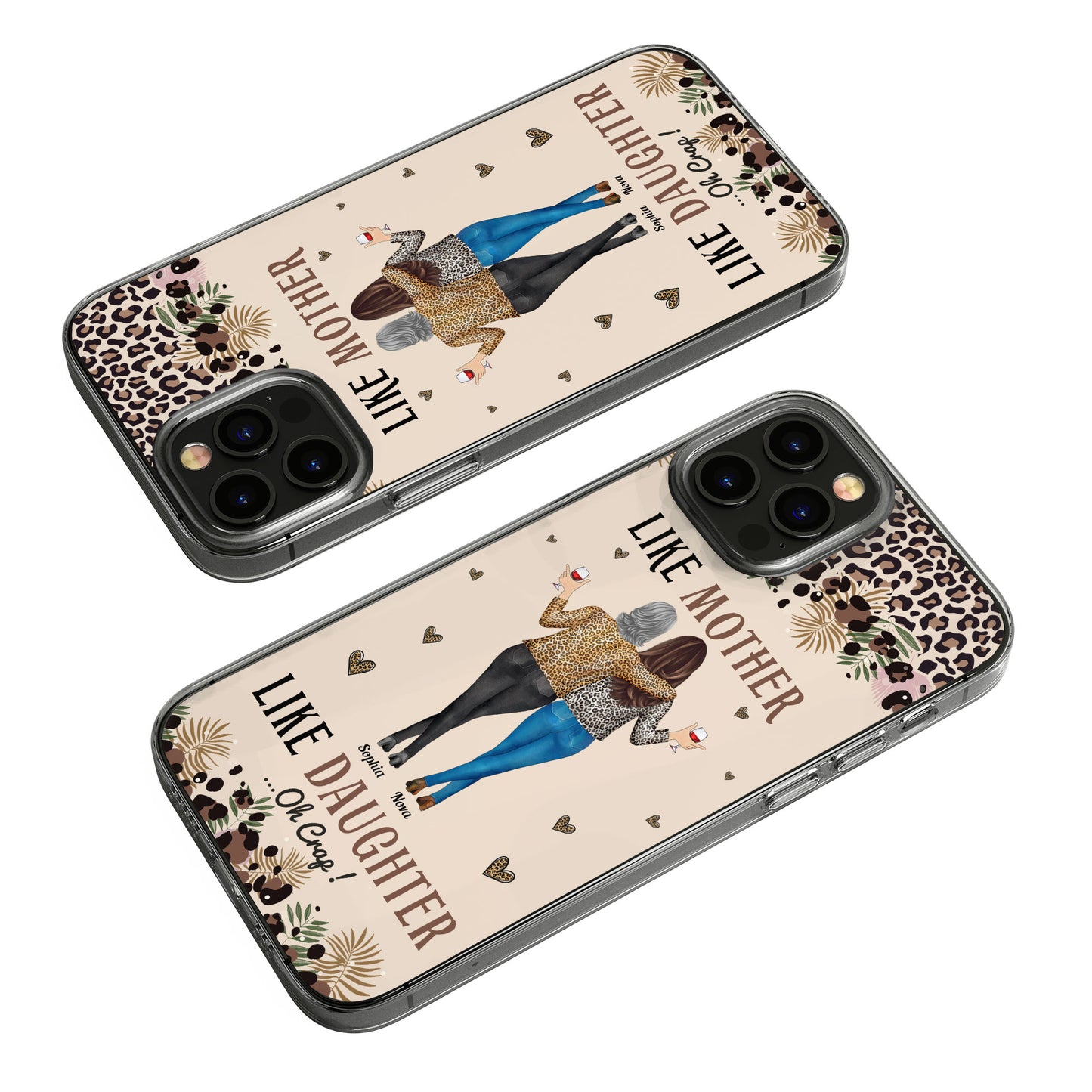 Like Mother Like Daughter Son Oh Crap - Personalized Clear Phone Case