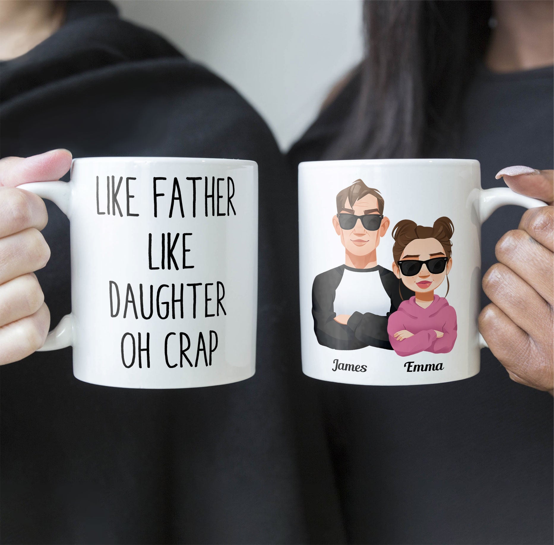 Like Father Like Daughter Oh Crap - Personalized Mug – Macorner