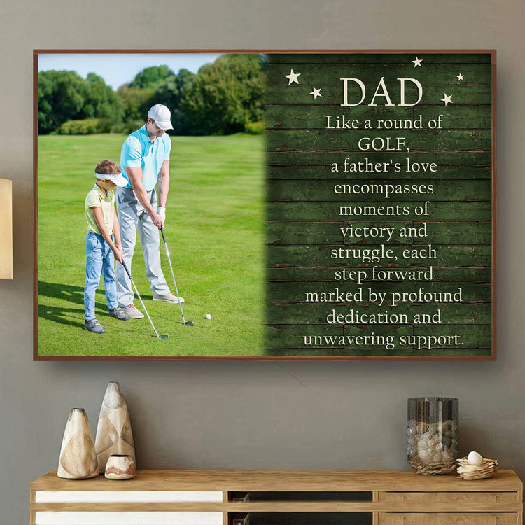Like_A_Round_Of_Golf_A_Father_S_Love_Personalized_Poster_2