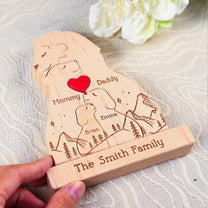 Lion Family New Version - Personalized Wooden Lion Family Puzzle