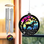 Listen To The Wind And Think Of Me - Personalized Suncatcher Wind Chimes