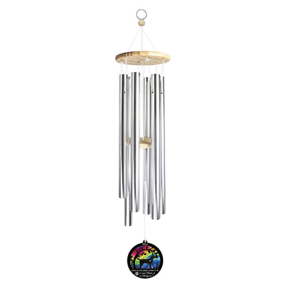 Listen To The Wind And Think Of Me - Personalized Suncatcher Wind Chimes