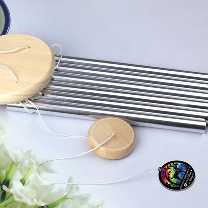 Listen To The Wind And Think Of Me - Personalized Suncatcher Wind Chimes