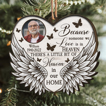 Little Bit Of Heaven In Our Home - Personalized Wooden Ornament