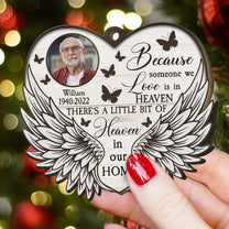 Little Bit Of Heaven In Our Home - Personalized Wooden Ornament