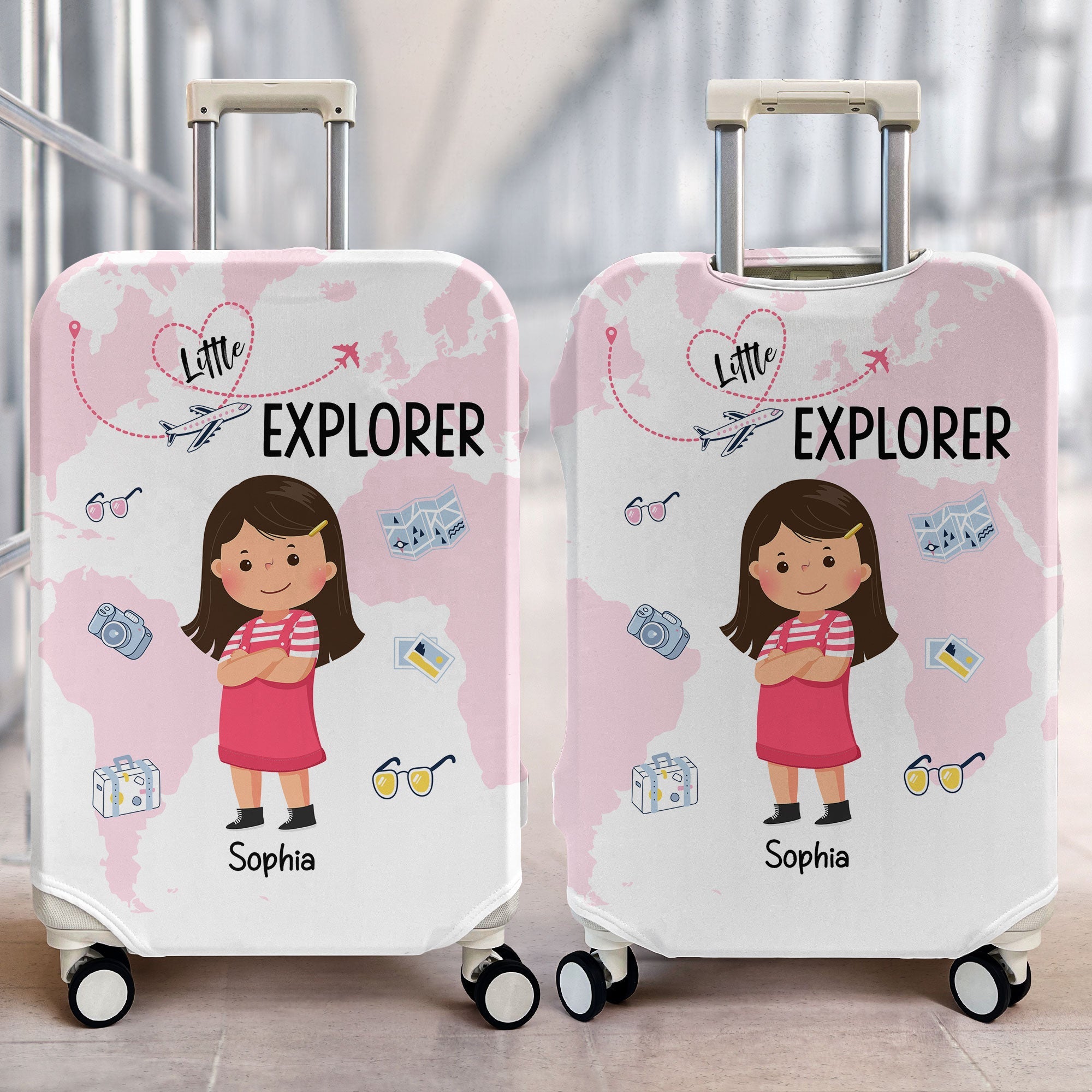 Girls personalized luggage best sale