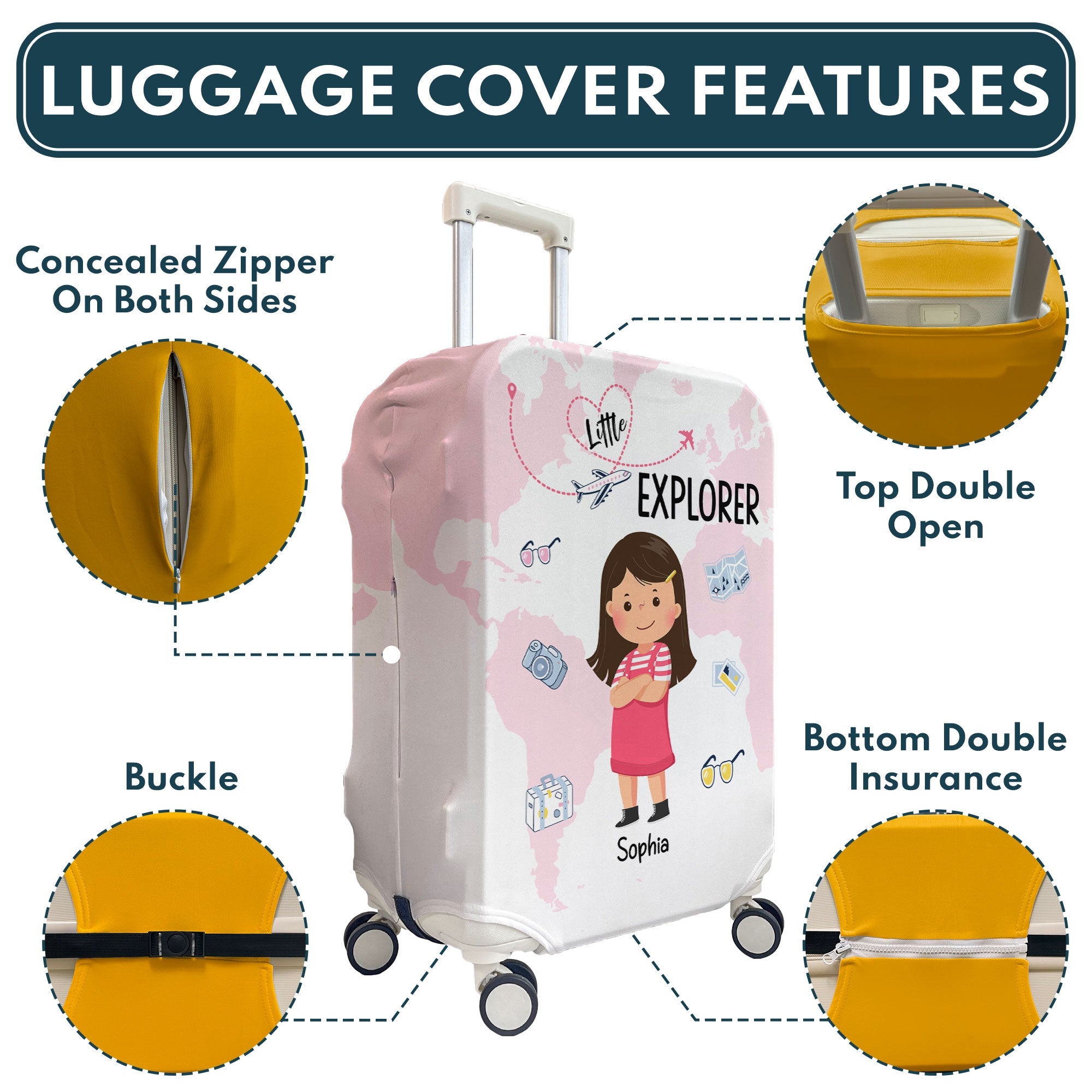 Little Explorer - Personalized Luggage Cover