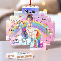 Little Girl Princess - Gift For Granddaughter, Daughter - Custom Buildable Christmas Photo Ornament