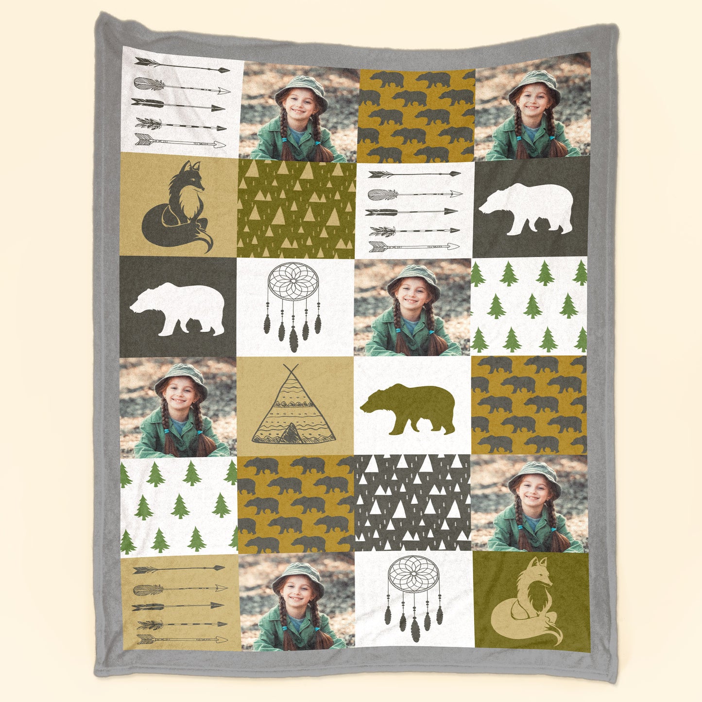 Little Happy Camper - Personalized Photo Blanket