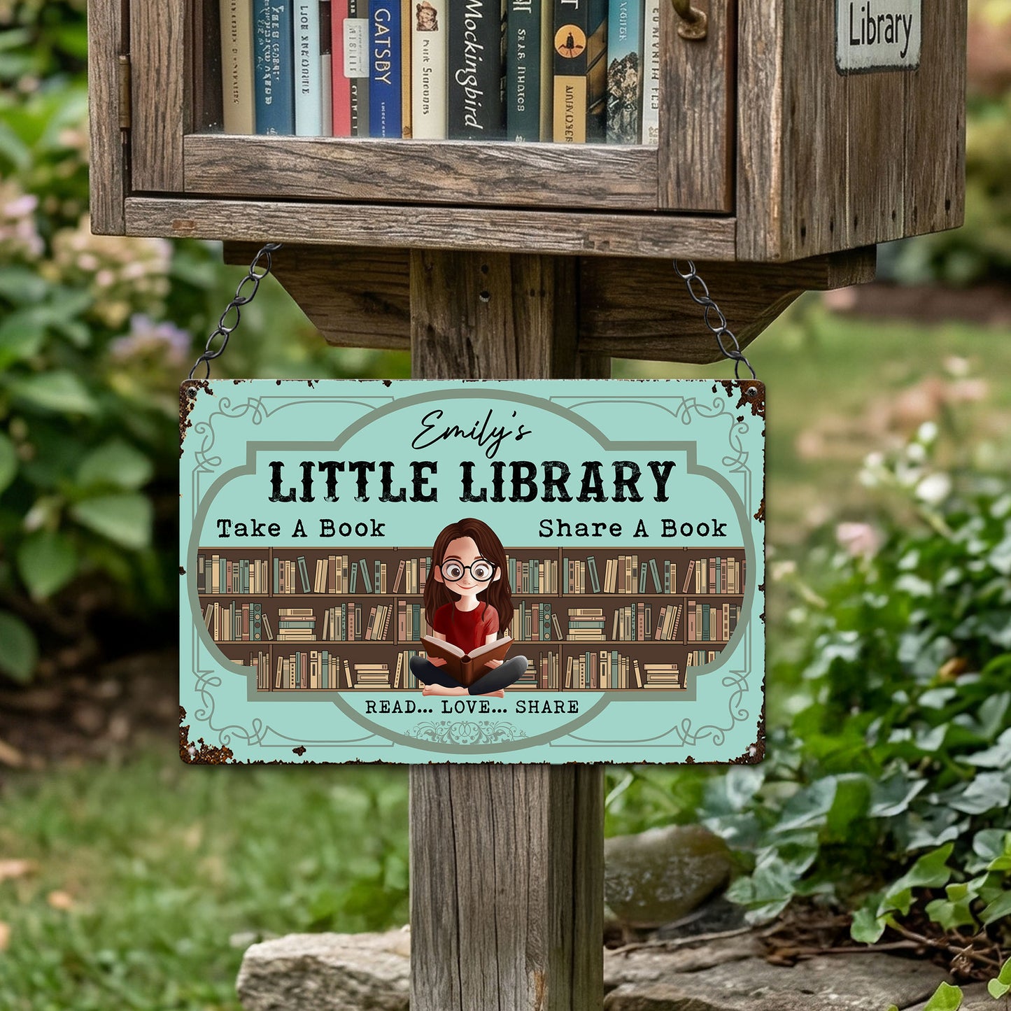 Little-Book-Box-Free-Library-Personalized-Metal-Sign-2