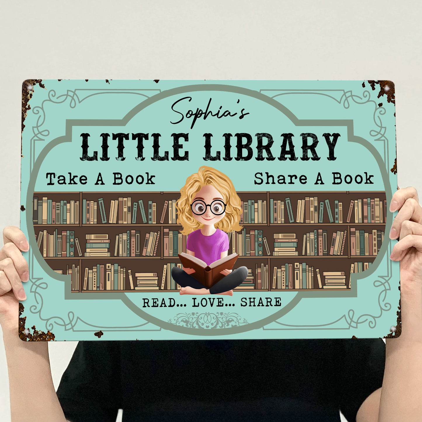 Little-Book-Box-Free-Library-Personalized-Metal-Sign-3