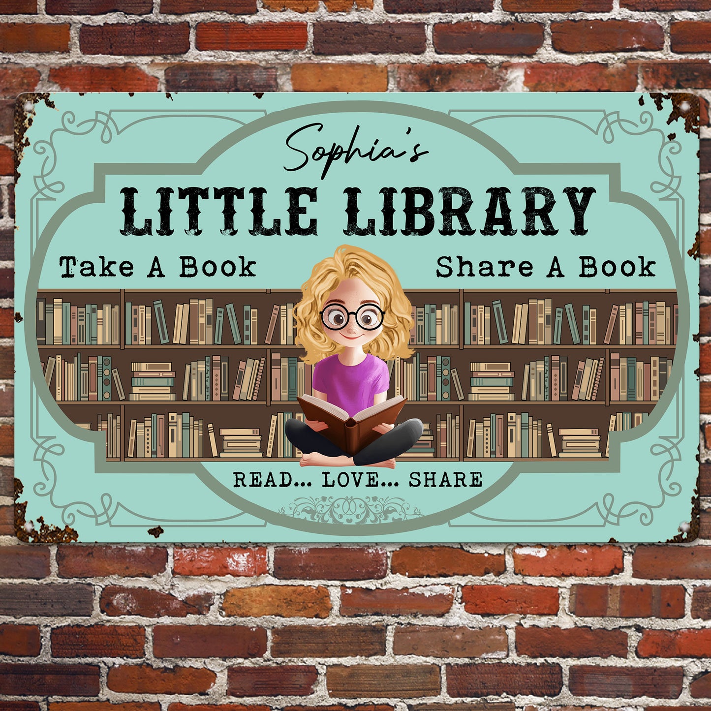 Little-Book-Box-Free-Library-Personalized-Metal-Sign-4