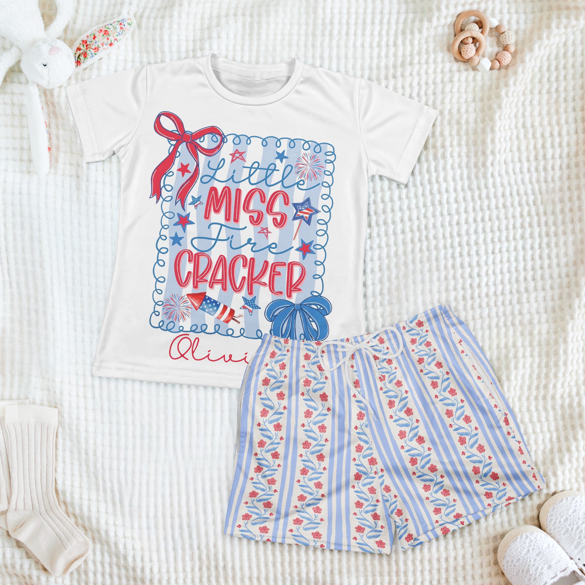 Little-Miss-Mister-Firecracker-250Th-Anniversary-Personalized-Kids-Clothing-Set-1